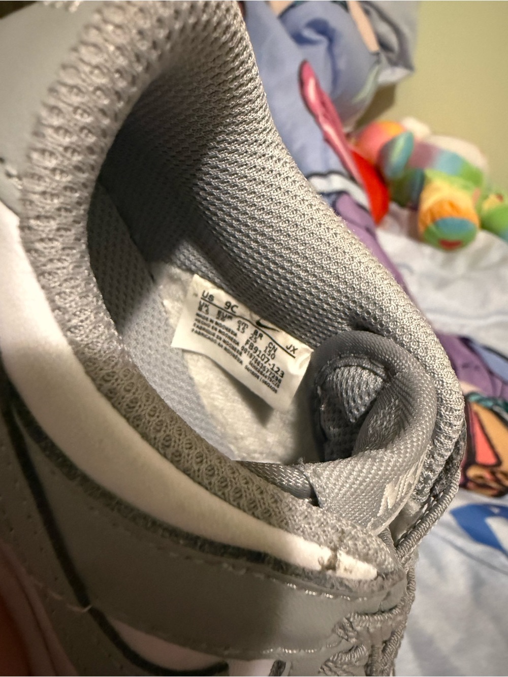 Nike Kids Gray and White Dunks Sneakers